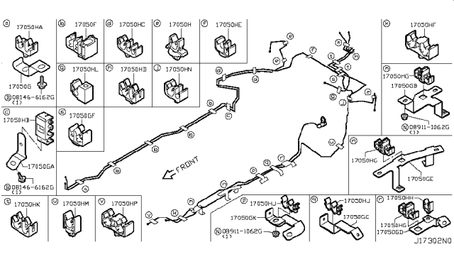 2015 Infiniti Q50 Fuel Piping Diagram 1