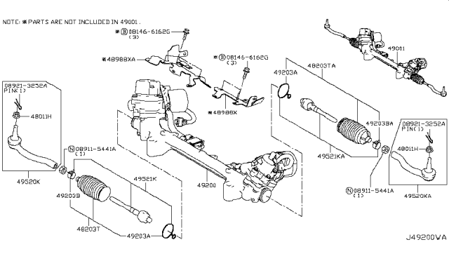 2015 Infiniti Q50 Power Steering Gear Diagram 4