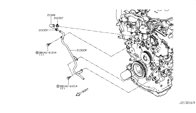 2019 Infiniti Q50 Oil Cooler Diagram 5