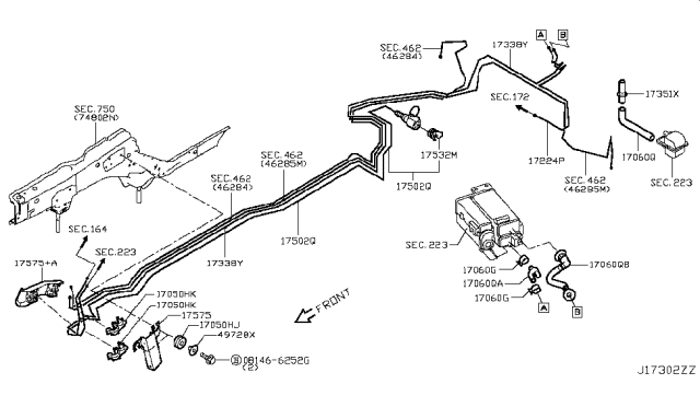 2019 Infiniti Q50 Fuel Piping Diagram 17