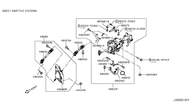 2018 Infiniti Q50 Steering Column Diagram 1