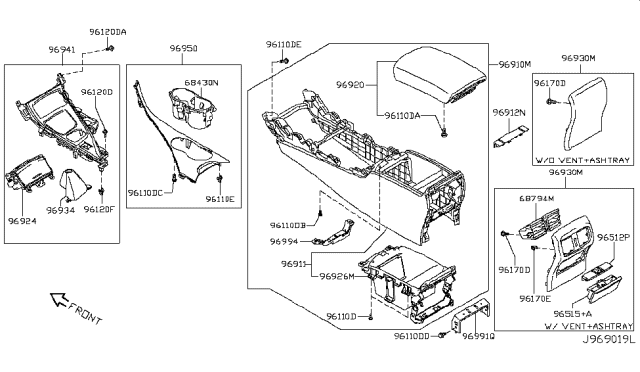 2016 Infiniti Q50 Console Box Diagram 2