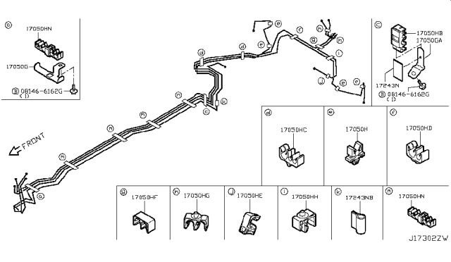 2018 Infiniti Q50 Fuel Piping Diagram 9