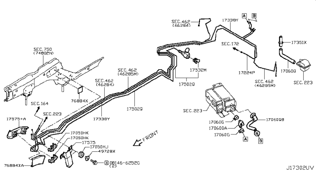 2018 Infiniti Q50 Fuel Piping Diagram 24