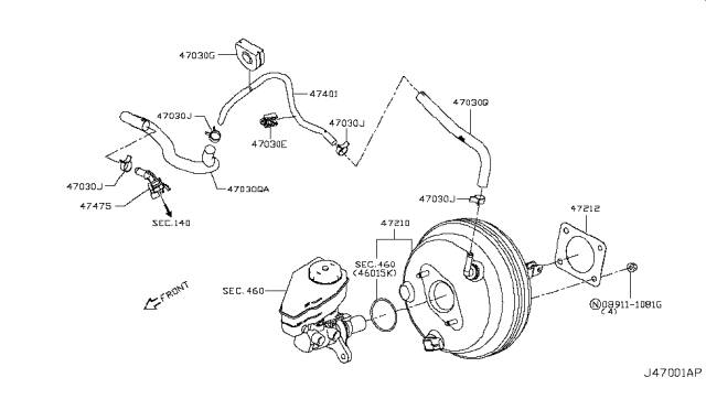 2015 Infiniti Q50 Brake Servo &             Servo Control Diagram 1