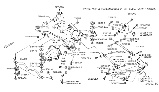 2019 Infiniti Q50 Rear Suspension Diagram 11