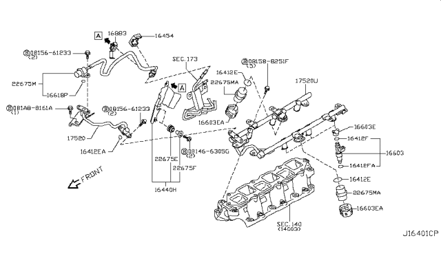 2015 Infiniti Q50 Fuel Strainer & Fuel Hose - Diagram 2