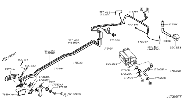 2017 Infiniti Q50 Fuel Piping Diagram 15