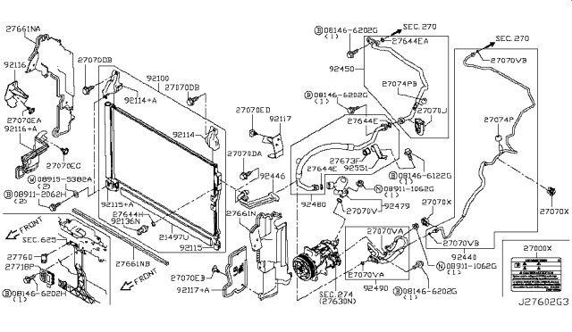 2018 Infiniti Q50 0 Ring Diagram for 92474-N823A