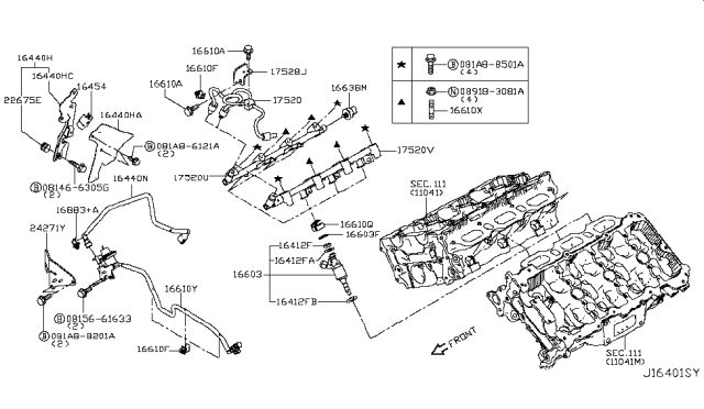 2019 Infiniti Q50 Fuel Strainer & Fuel Hose Diagram 2