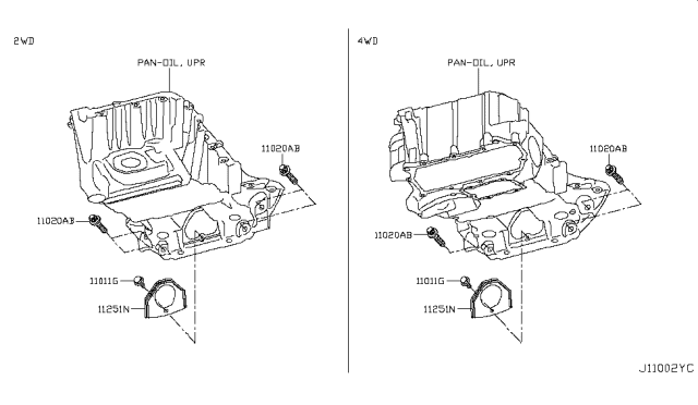 2019 Infiniti Q50 Cylinder Block & Oil Pan Diagram 8