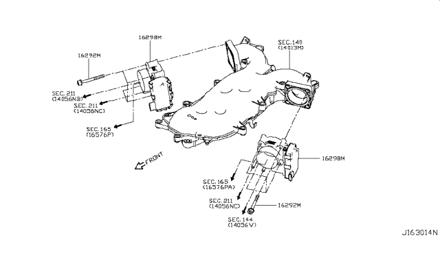 2016 Infiniti Q50 Throttle Chamber Diagram 2