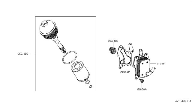 2015 Infiniti Q50 Oil Cooler Diagram 2