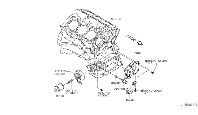 2017 Infiniti Q50 Lubricating System Diagram 4