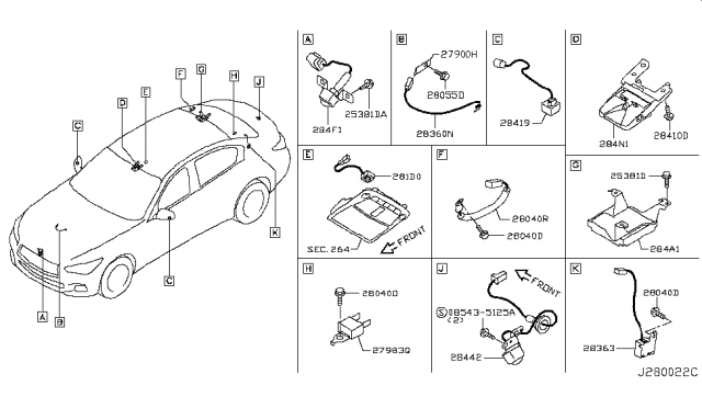 2014 Infiniti Q50 Audio & Visual Diagram 3