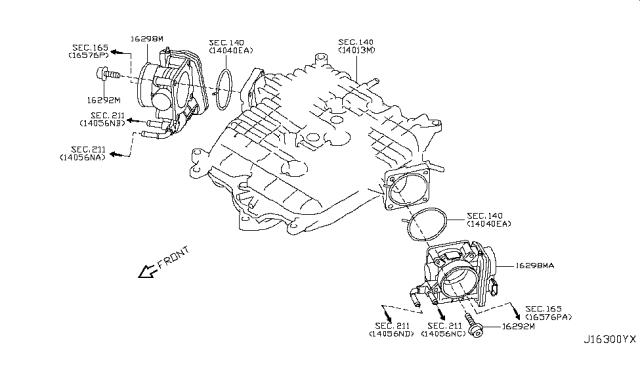 2016 Infiniti Q50 Throttle Chamber Diagram 4