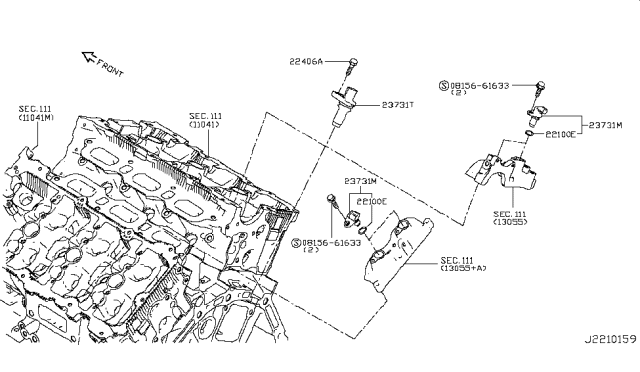 2017 Infiniti Q50 Distributor & Ignition Timing Sensor Diagram 4