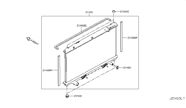 2014 Infiniti Q50 Radiator,Shroud & Inverter Cooling Diagram 6