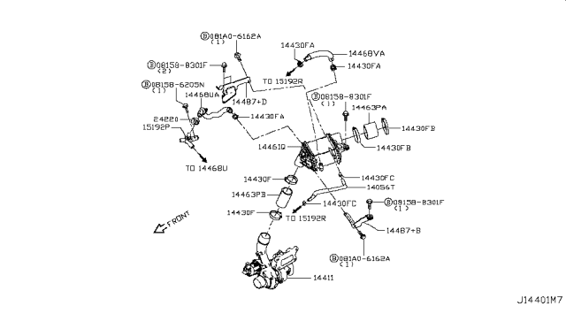 2017 Infiniti Q50 Bolt Diagram for 08158-8301F