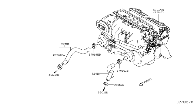 2016 Infiniti Q50 Heater Piping Diagram 1