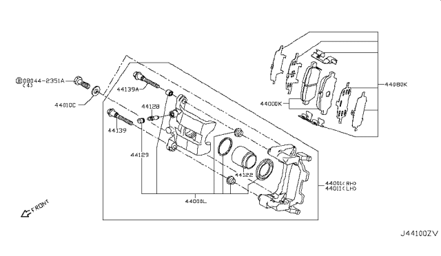 2015 Infiniti Q50 Rear Brake Diagram 1