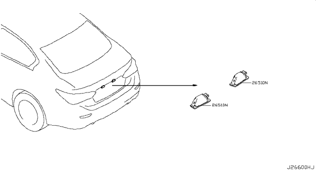 2018 Infiniti Q50 License Plate Lamp Diagram 1