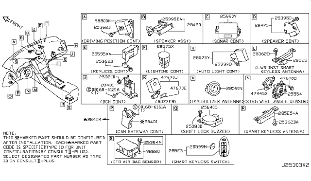 2016 Infiniti Q50 Electrical Unit Diagram 7