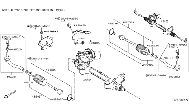 2016 Infiniti Q50 Power Steering Gear Diagram 11