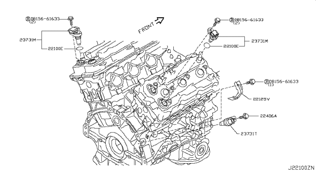 2019 Infiniti Q50 CAMSHAFT Position Sensor Diagram for 23731-HG00F