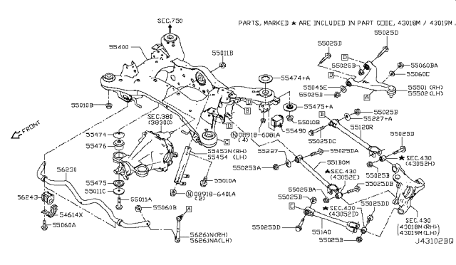 2017 Infiniti Q50 Rear Suspension Diagram 7