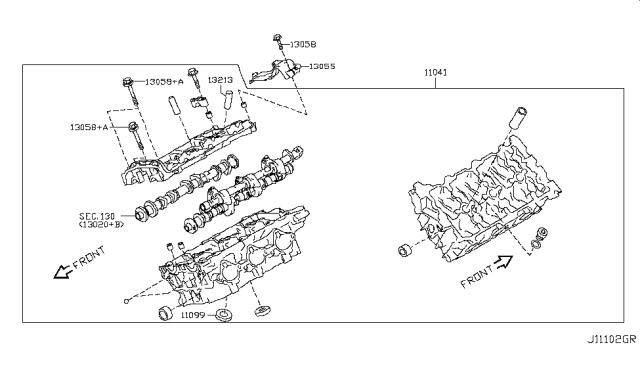 2015 Infiniti Q50 Cylinder Head & Rocker Cover Diagram 6