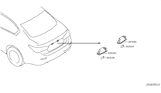 2018 Infiniti Q50 License Plate Lamp Diagram 2