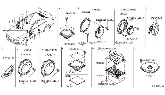 2019 Infiniti Q50 Speaker Diagram 2