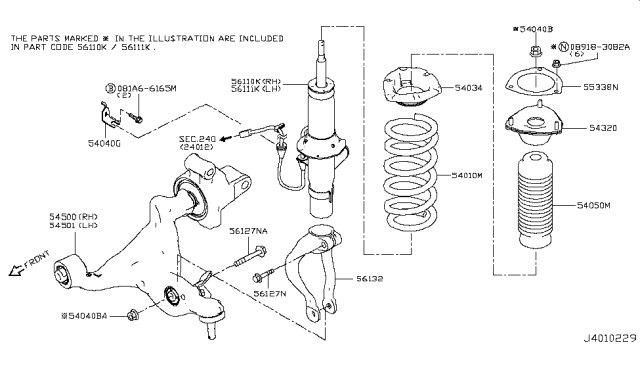 2017 Infiniti Q50 Front Suspension Diagram 5