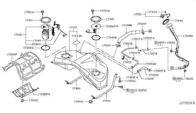 2014 Infiniti Q50 Fuel Tank Diagram 2