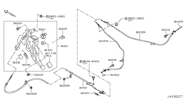 2014 Infiniti Q50 Parking Brake Control Diagram 2