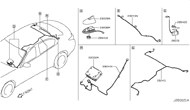 2016 Infiniti Q50 Control Assembly-Audio Visual Diagram for 28330-4HB0C