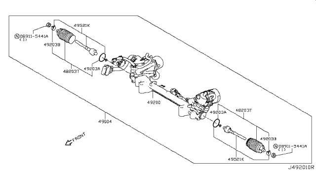 2019 Infiniti Q50 Power Steering Gear Diagram 3