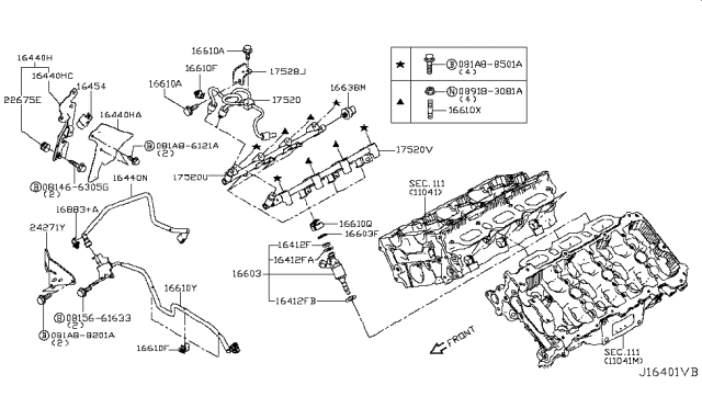 2016 Infiniti Q50 Fuel Strainer & Fuel Hose Diagram 4