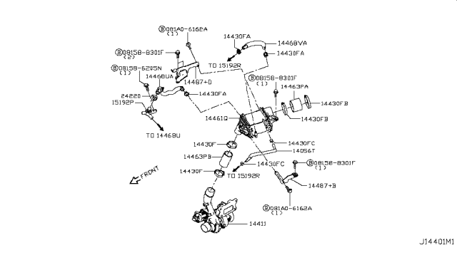 2016 Infiniti Q50 Turbo Charger Diagram 8