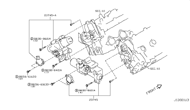 2014 Infiniti Q50 Camshaft & Valve Mechanism Diagram 1