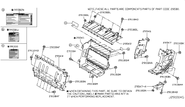 2015 Infiniti Q50 Cover-Battery,LH Diagram for 295K6-4GA0A