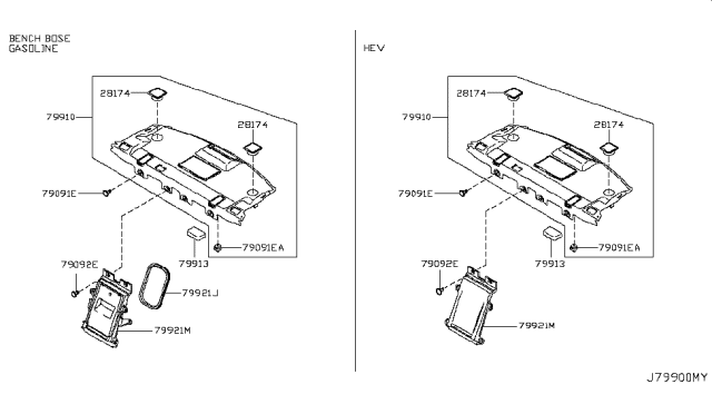 2018 Infiniti Q50 Rear Trimming Diagram 2