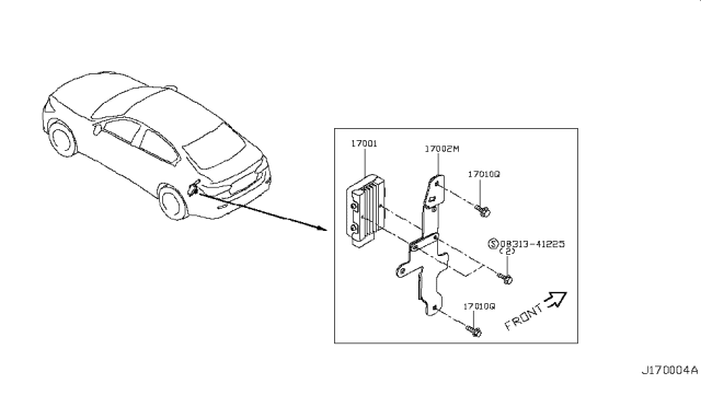 2014 Infiniti Q50 MODULATOR-Fuel Pump Control Diagram for 17001-4GB0A