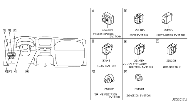 2009 Infiniti FX35 Switch Diagram 4