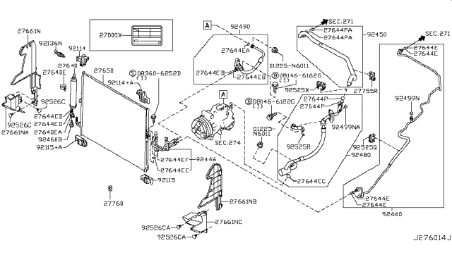 2009 Infiniti FX50 Condenser,Liquid Tank & Piping Diagram 3