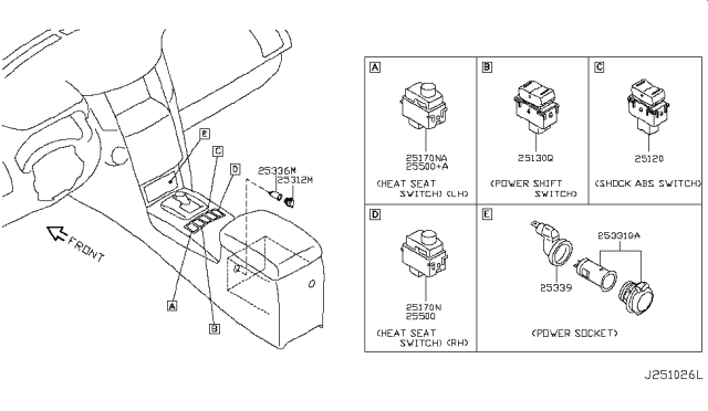 2015 Infiniti QX70 Switch Diagram 3