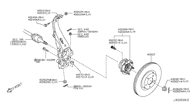 2013 Infiniti FX37 Front Axle Diagram 2