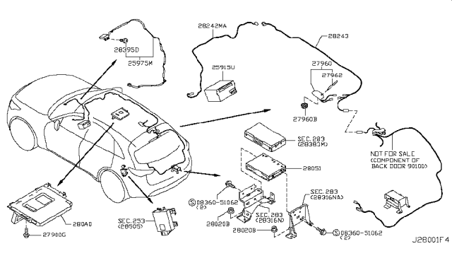 2010 Infiniti FX35 Audio & Visual Diagram 2