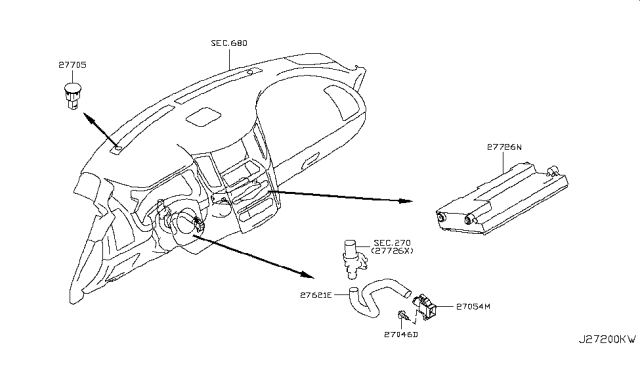 2012 Infiniti FX35 Control Unit Diagram